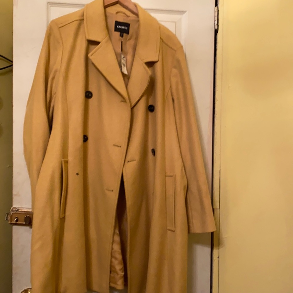 Brand new Italian wool blend pea coat
